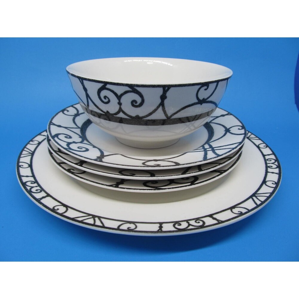 Emeril By Gorham Decatur Street White Dinner Plate 3 Salad Plates And 1 Bowl UC